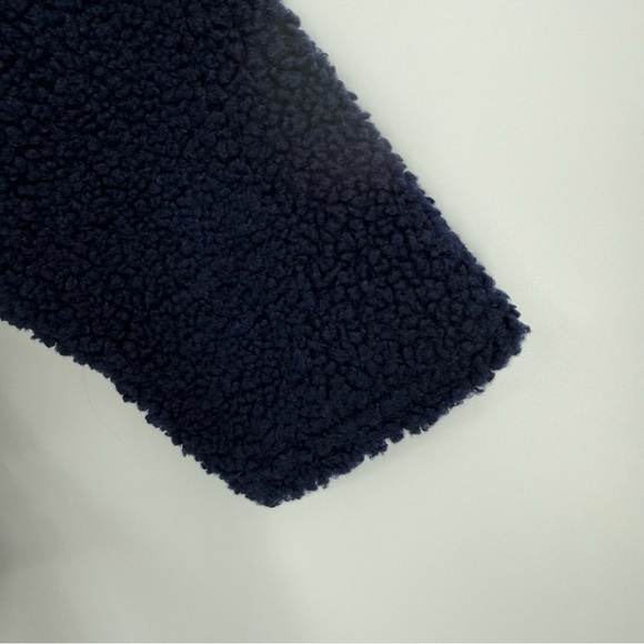 Vera Bradley 1/4 Zip Jacket Womens Size Medium Teddy Fleece Quilted Floral Blue - Picture 5 of 9